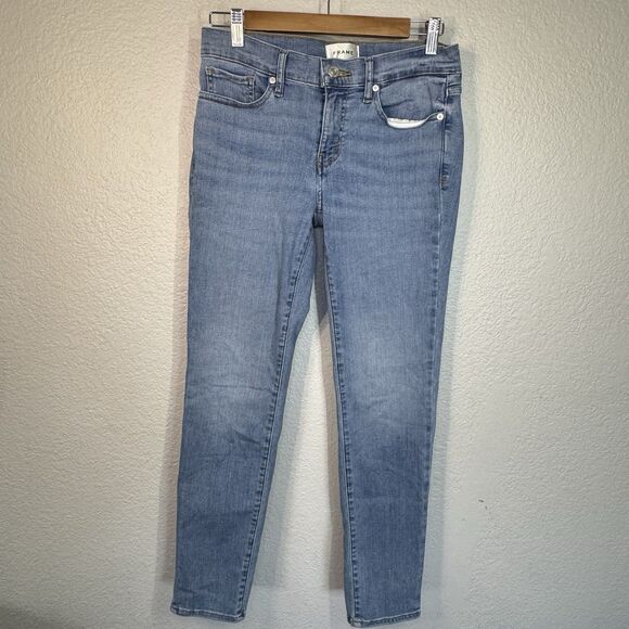 Frame Jeans Women 25 Le Garcon Quirky Boyfriend Stretch 28” Inseam Essential - Picture 1 of 8